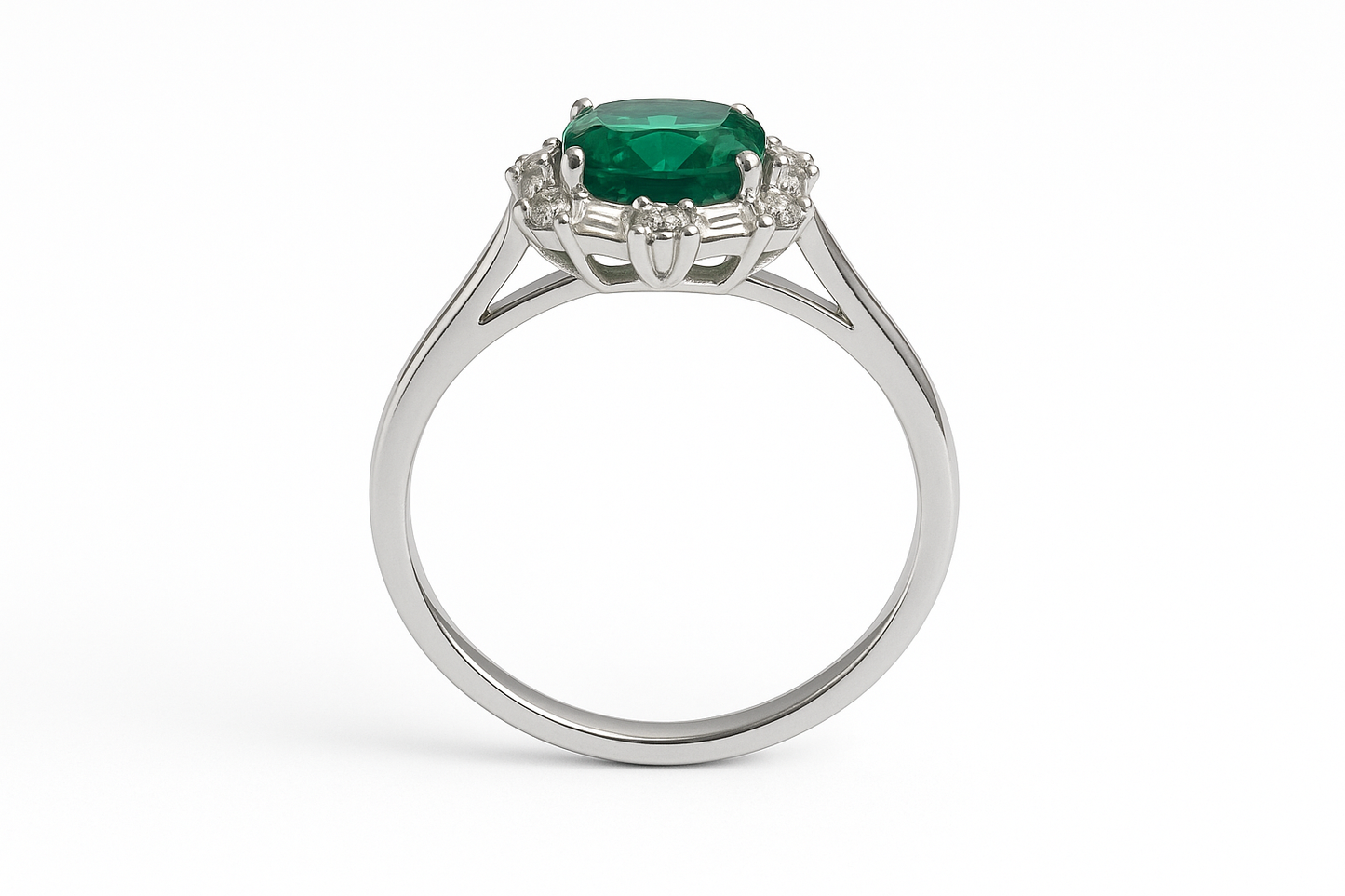 Emerald-Cut 5A Zirconia Ring – 925 Sterling Silver | Sizes 4-9