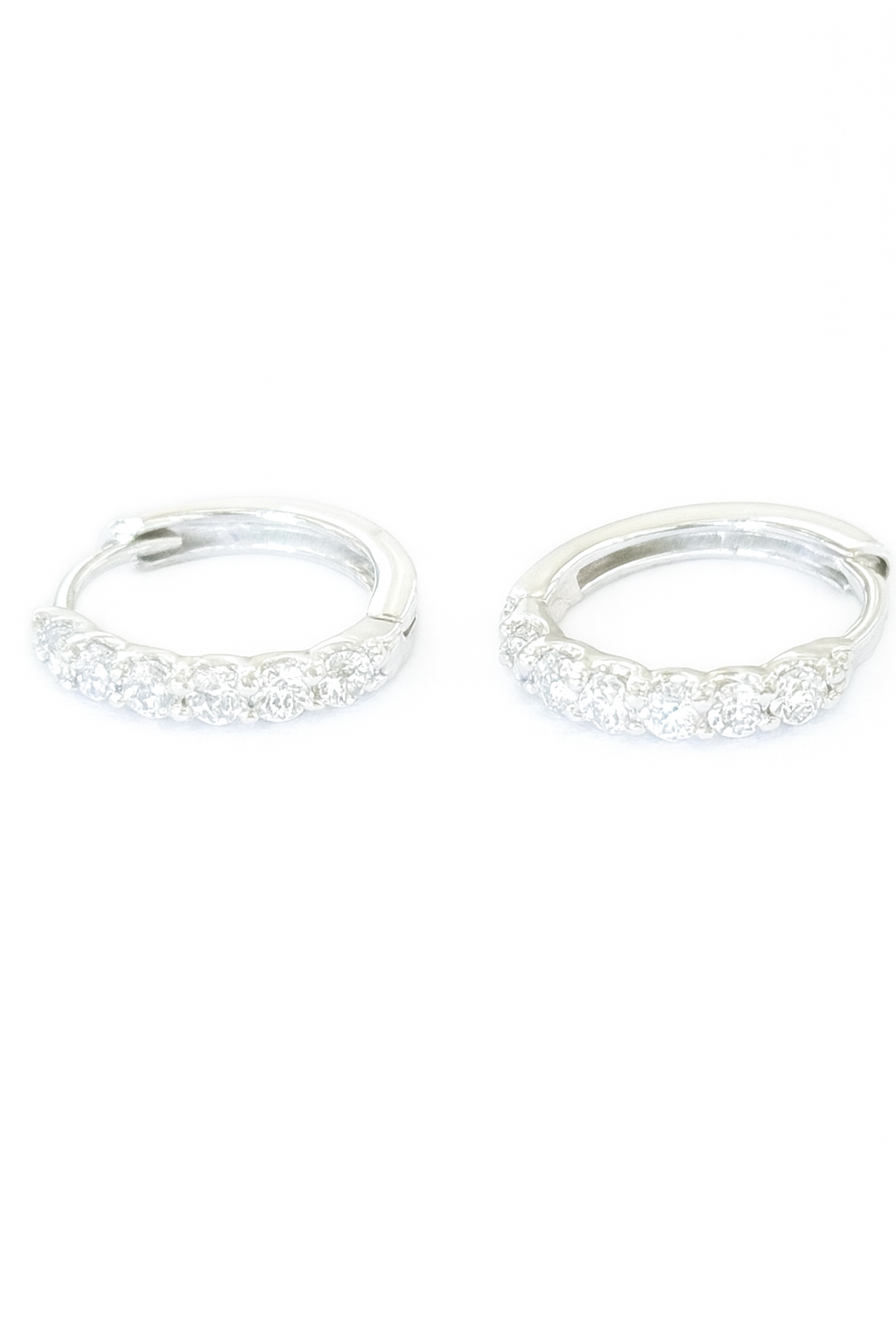 The Luminous Hoop Moissanite Earrings | 925 Sterling Silver or Gold Plated