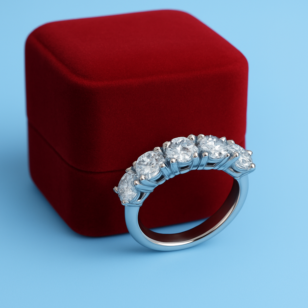 5 Stone Moissanite Ring
