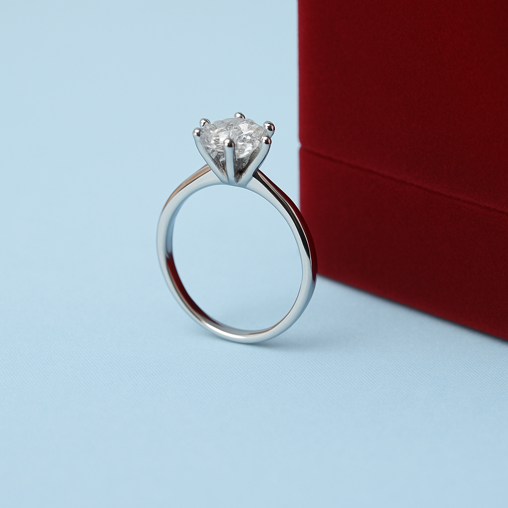 Hexa Crown Moissanite Ring