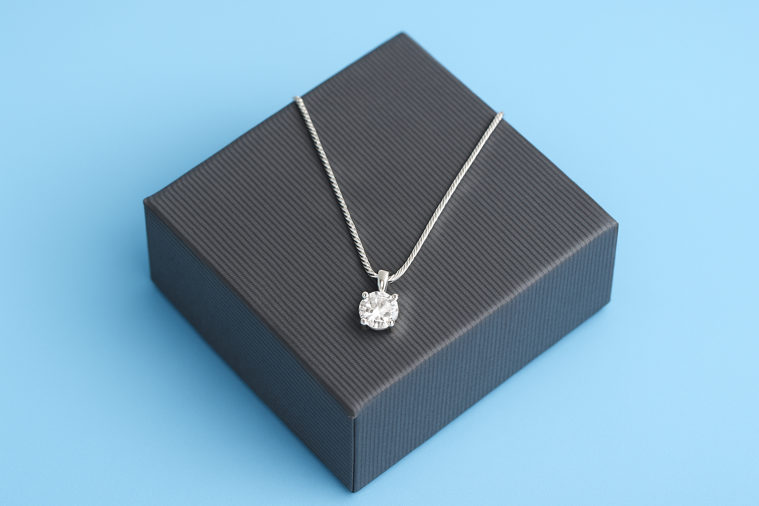 Solara 1 Carat Moissanite Solitaire Necklace