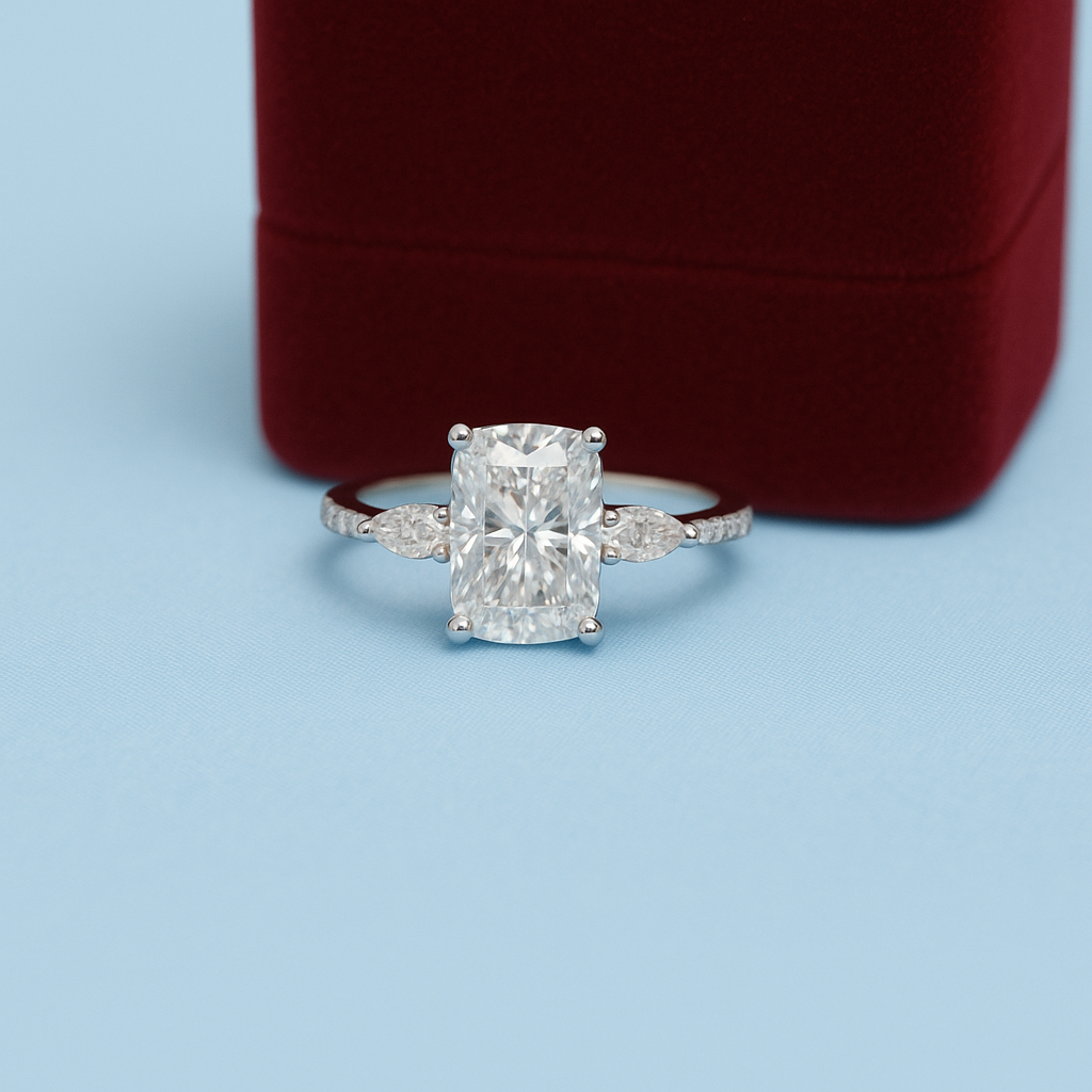 Radiant Cut Moissanite Ring